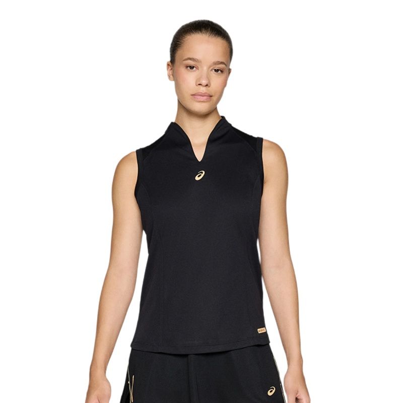 Camiseta Asics Manga Corta Court Perfomance Negro Woman 2025