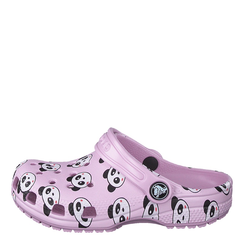 Classic Panda Print Clog Kids Ballerina Pink