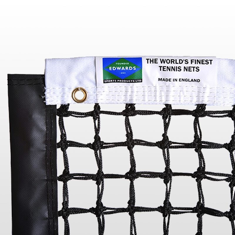 Edwards Matchplay Tennis Net – 2.5mm Netting, Quad-Stitched Vinyl Headband, Double Netting Top