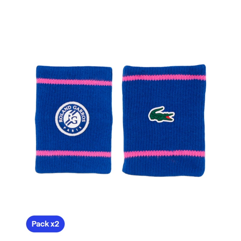 Muequera Lacoste Roland Garros Azul Marino (Pack x2) 2025