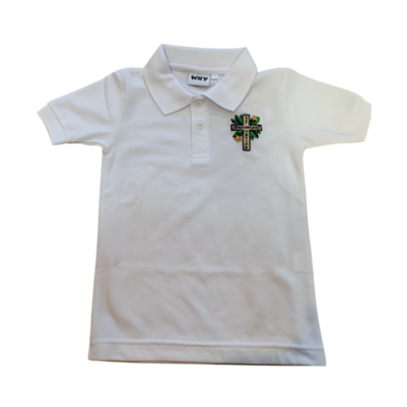 St Davids Primary School Polo|2/3|3/4|5/6|7/8|JS 9/10|JM 11/12|JL 13|JXL|S|M|WHITE
