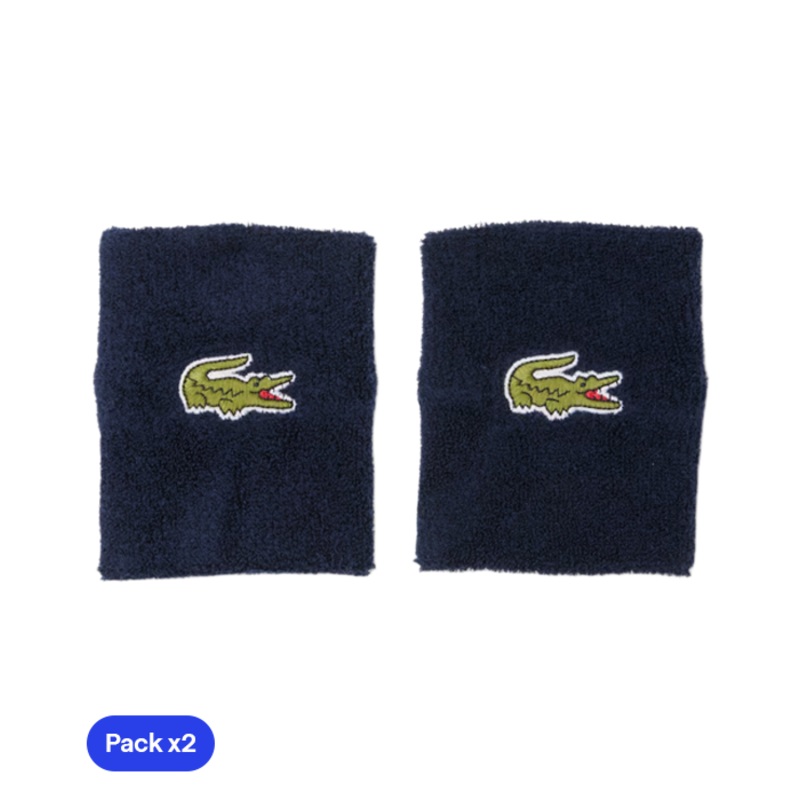 Muequeras Lacoste Azul Marino (Pack x2)