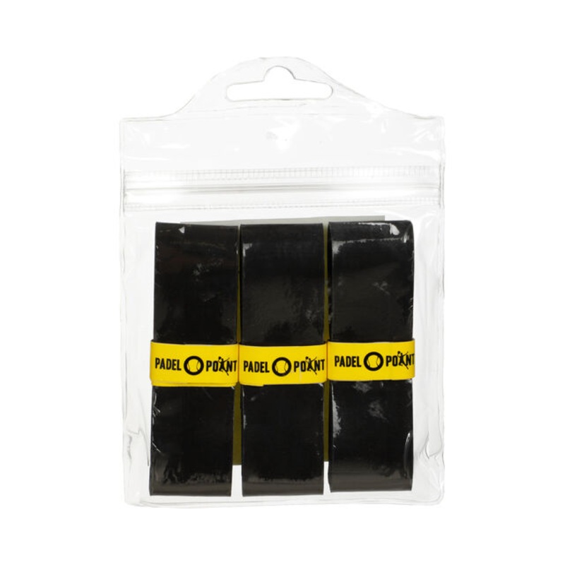 Padel Premium Grip 3 Pack-Black