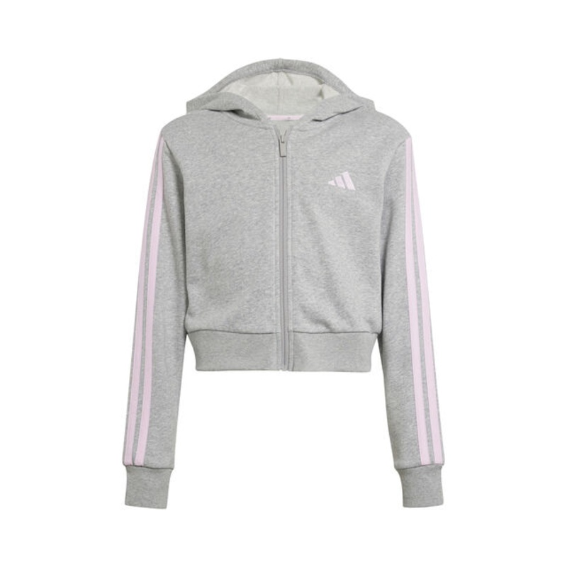 Essentials Crop Zip Hoodie Kids – Grey