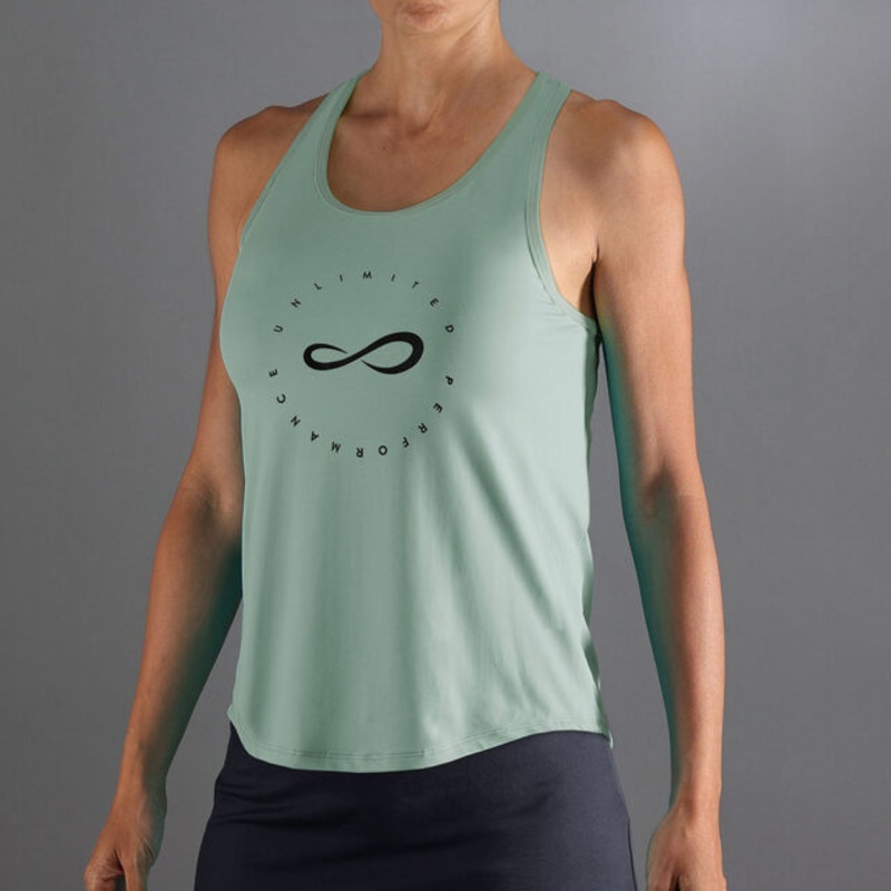 Cercle Tank Top Women – Green, Dark Blue