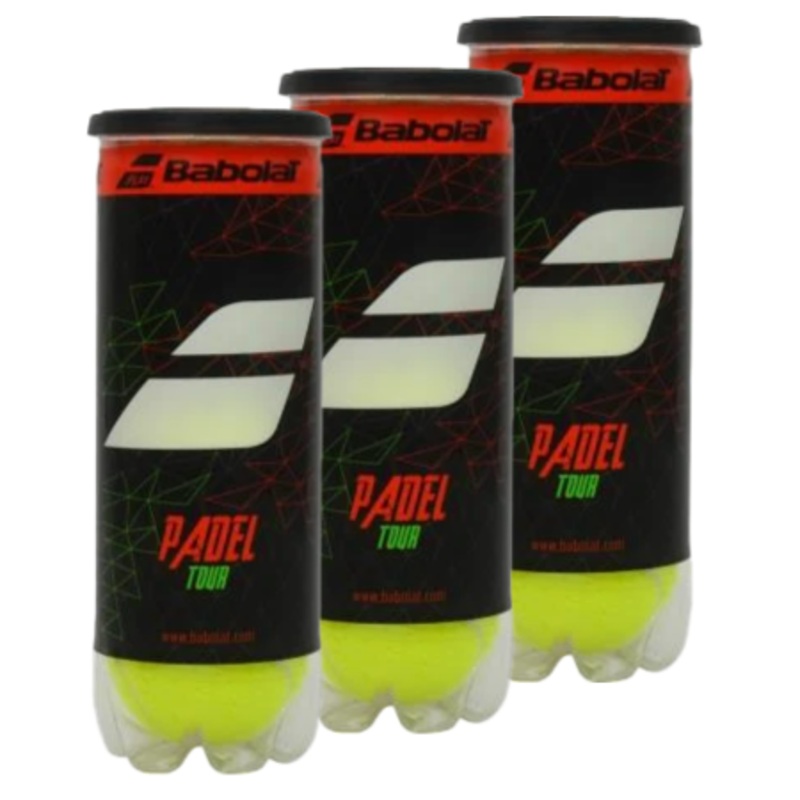 3 cans of Babolat Padel Tour Padel Balls