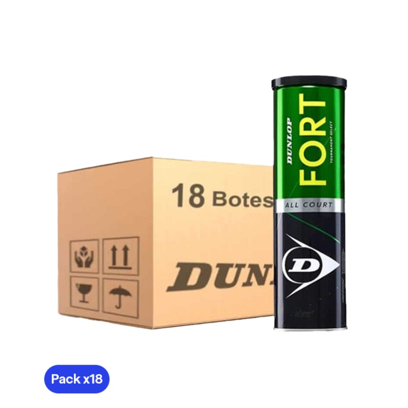 Cajn Pelotas Dunlop Fort All Court (x4) (Pack x18)