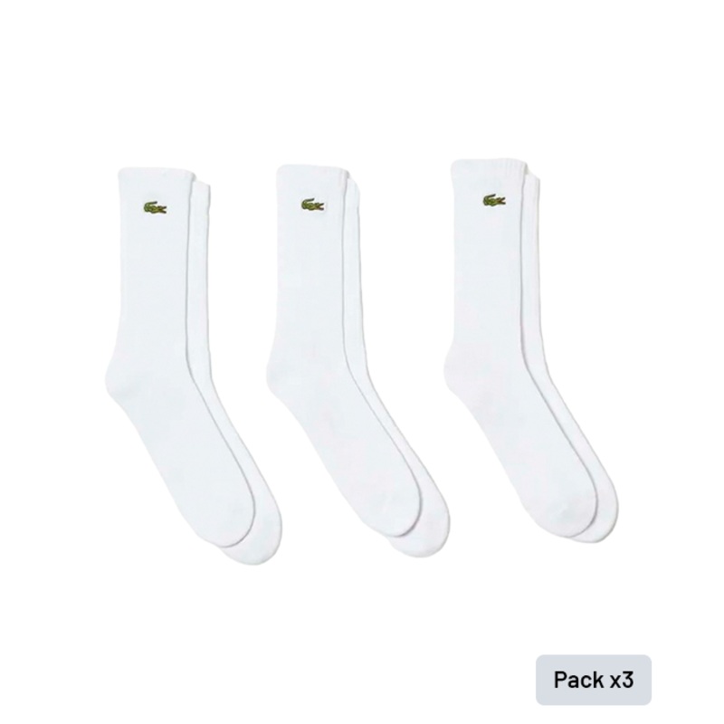 Calcetines Lacoste Sport (X3) Blanco