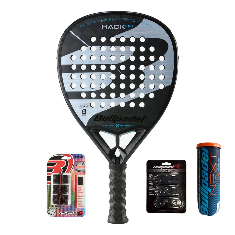 Bullpadel Hack 03 Paquito 2023 + Protector Weight + Overgrip + Next