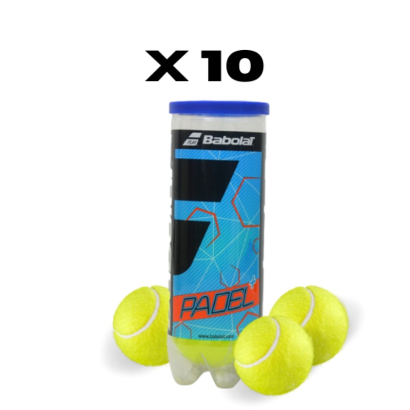 10 cans of Babolat Padel+ Padel Balls