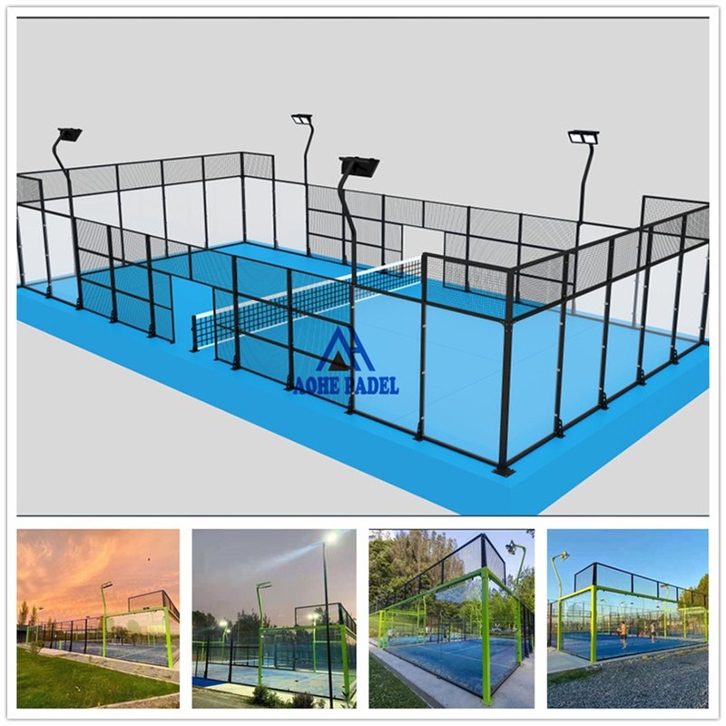 Factory Sports Court Equipment Outdoor Indoor Padel Court Panoramic Paddle Tennis Court for Sale