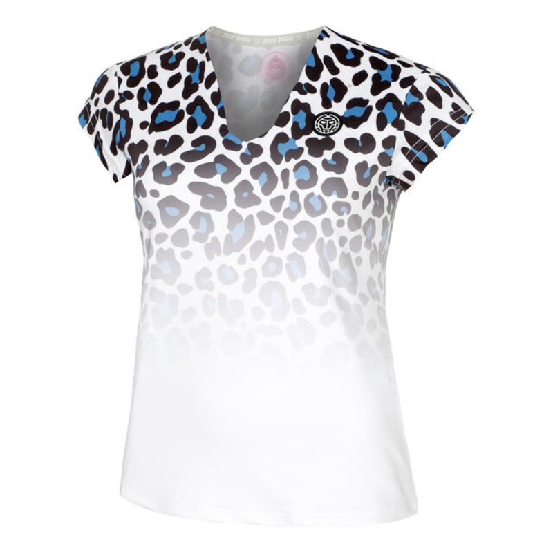 Leoparty Styles V-Neck T-Shirt Women – White, Black