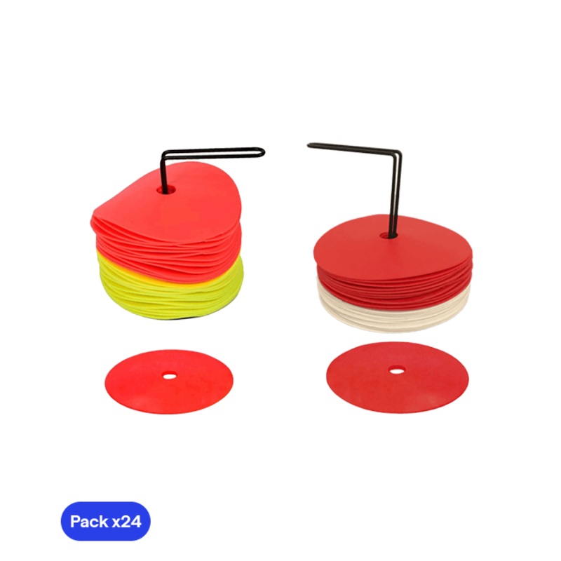 Pack 24 conos planos de goma zastor