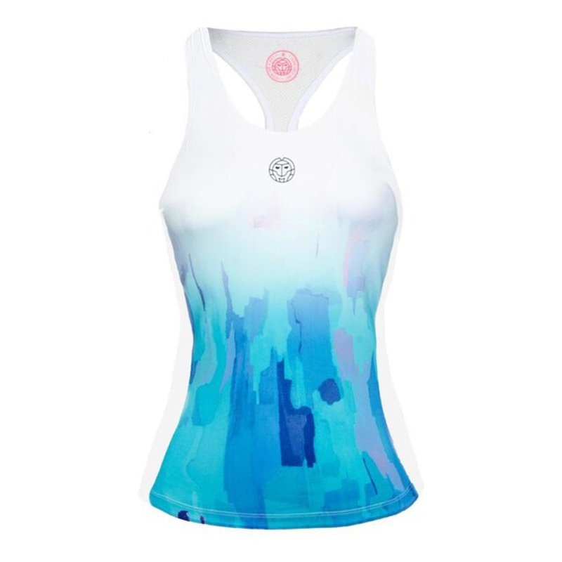 Yaka Tech Tank Top Women – White, Light Blue