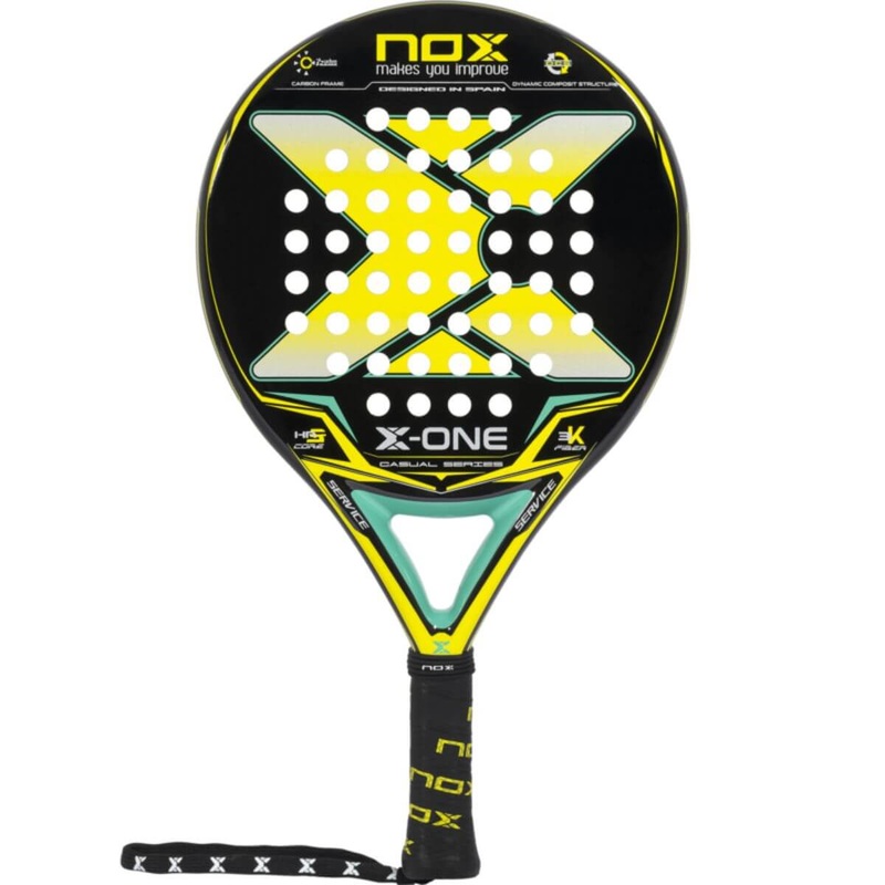 Pala Padel Nox XOne Amarilla Verde (360-375gr)