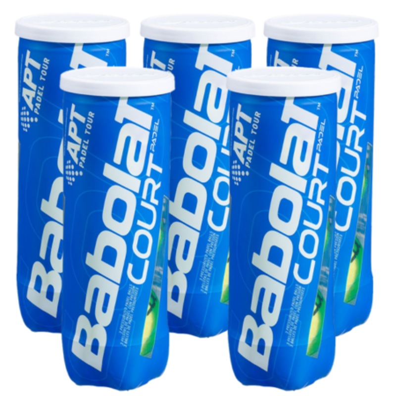 5 cans of Babolat Court Padel Balls