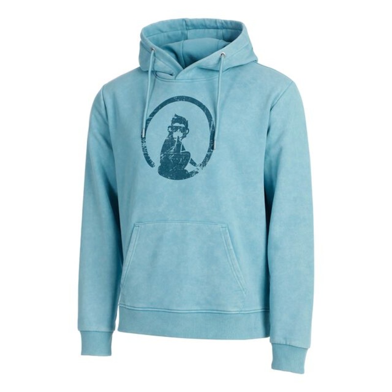 Create Washed Out Loose Fit Hoody Men – Light Blue, Petrol