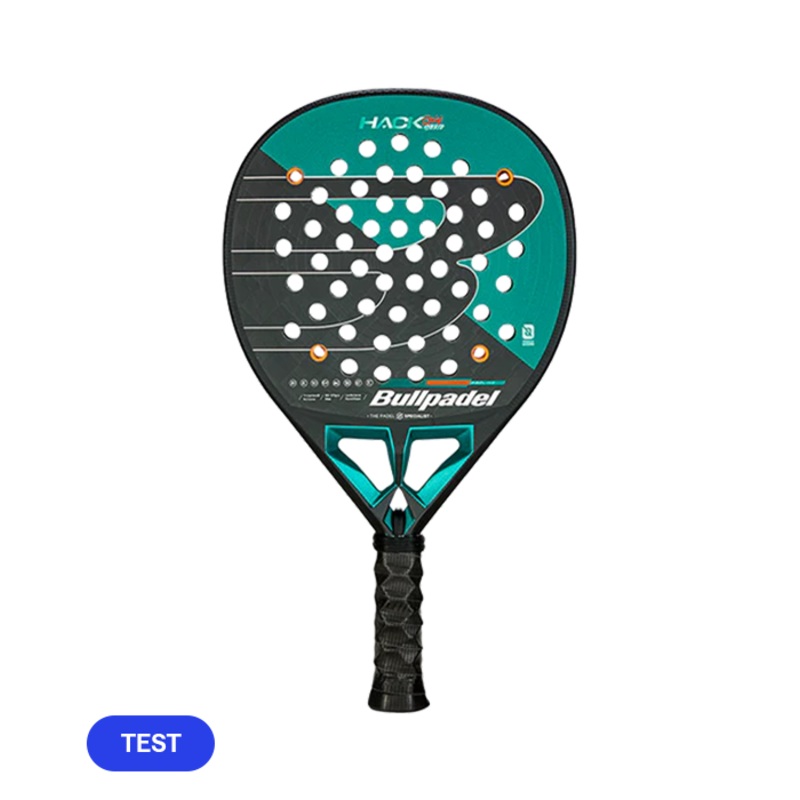 Pala de TEST Bullpadel Hack 04 Hybrid 2025 Paquito Navarro