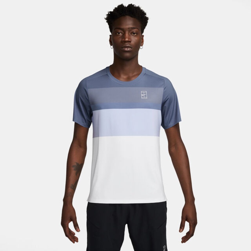 Court Dri-Fit Advantage Print T-Shirt Men – Blue Grey