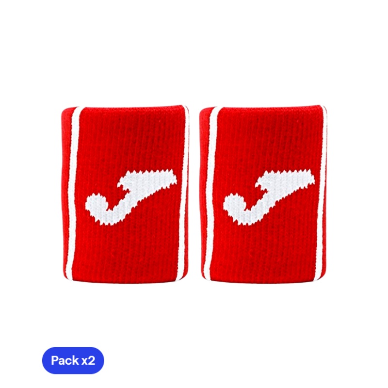 Muequeras Joma Game Corta Rojo (Pack x2)