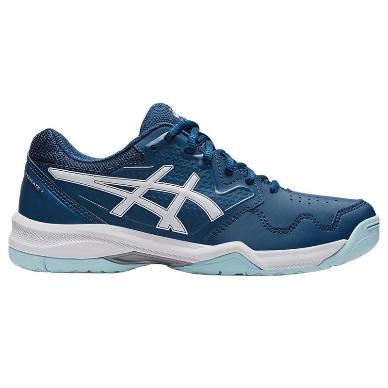 Asics Gel Dedicate 7 Ladies Tennis Shoes-Light Indigo/White