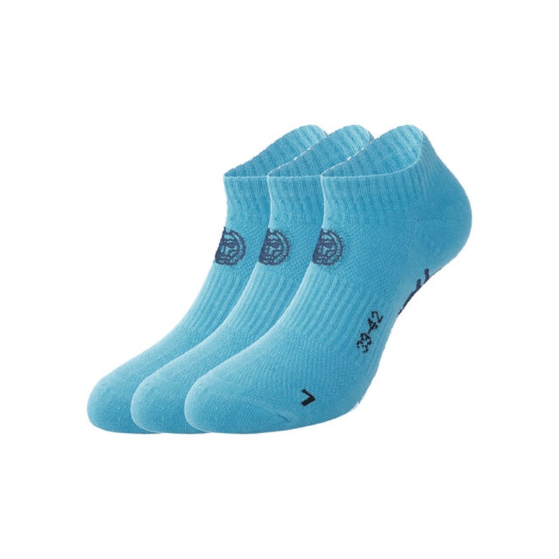 Leana No Show Tech Sports Socks 3 Pack – Turquoise, Dark Blue