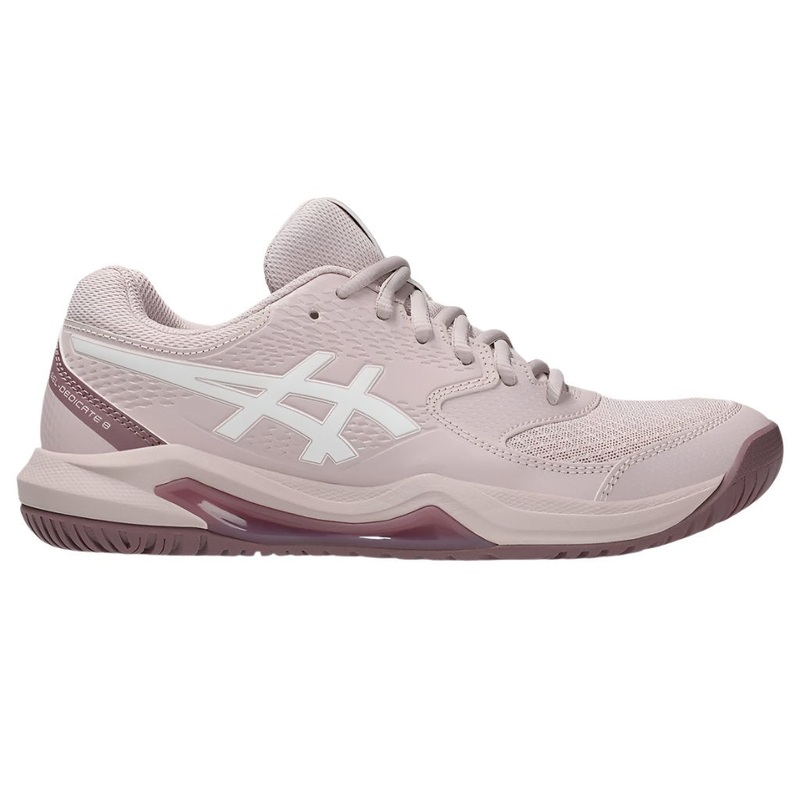 Asics Ladies Gel Dedicate Tennis Shoes – Watershed Rose/White