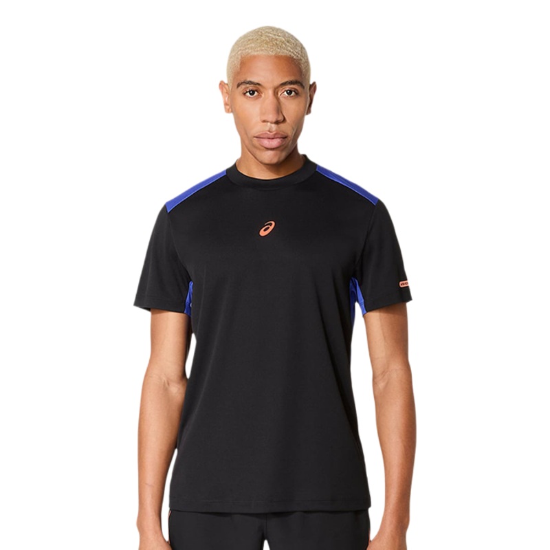 Camiseta Asics Padel Court SS Black/Dark Cobalt 2025
