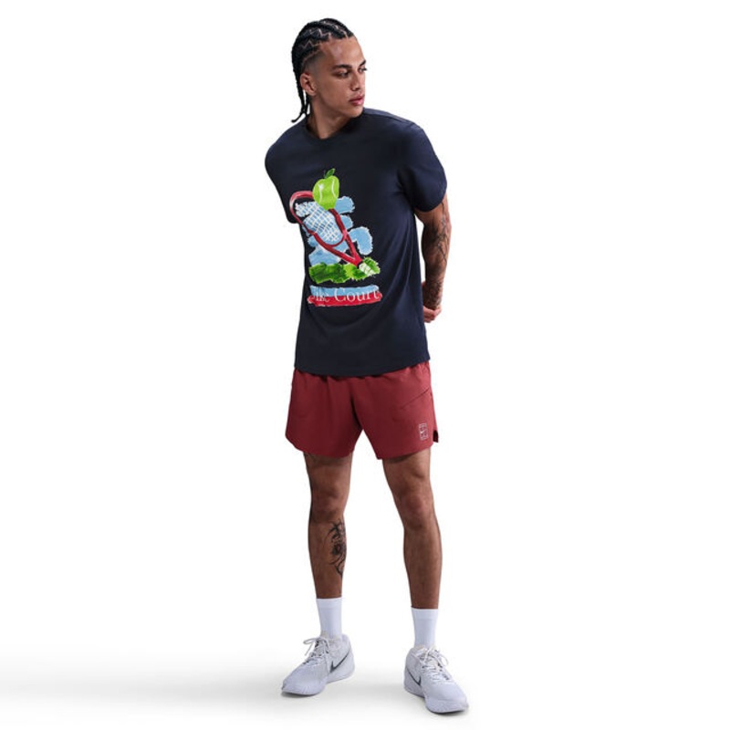 Court T-Shirt Men – Dark Blue, Multicoloured