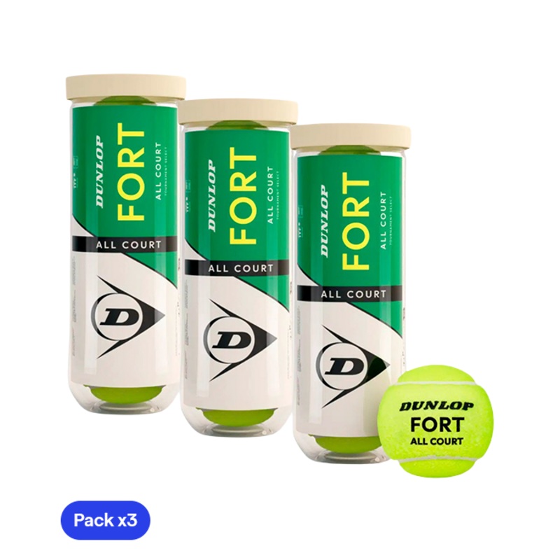Pelotas Dunlop Fort All Court (x4) (Pack x3)