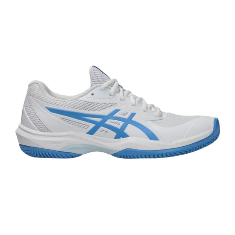 Asics Game FF Clay/OC Ladies Tennis Shoe – White/Blue Coast