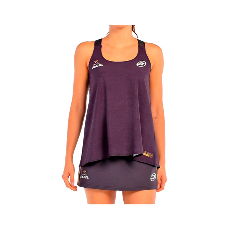 Camiseta Tirantes Bullpadel Agore Women Negro Carbn 2025