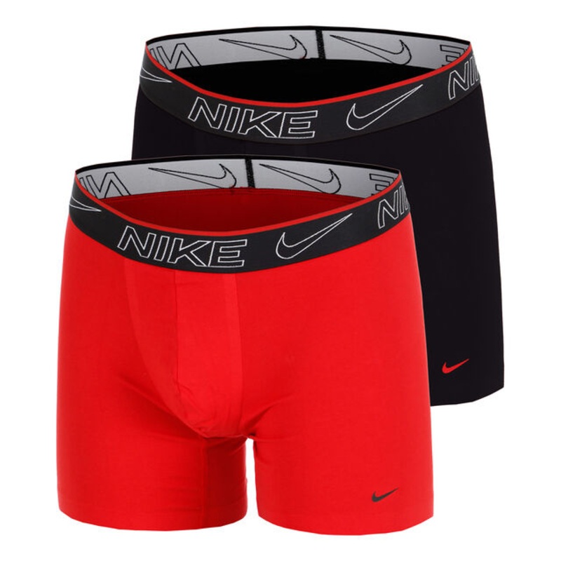 Elite Cotton Stretch Boxer Shorts 2 Pack Men – Black, Red