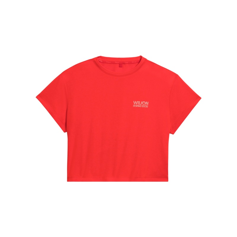 Wilson Harper Crop T-Shirt Women – Red