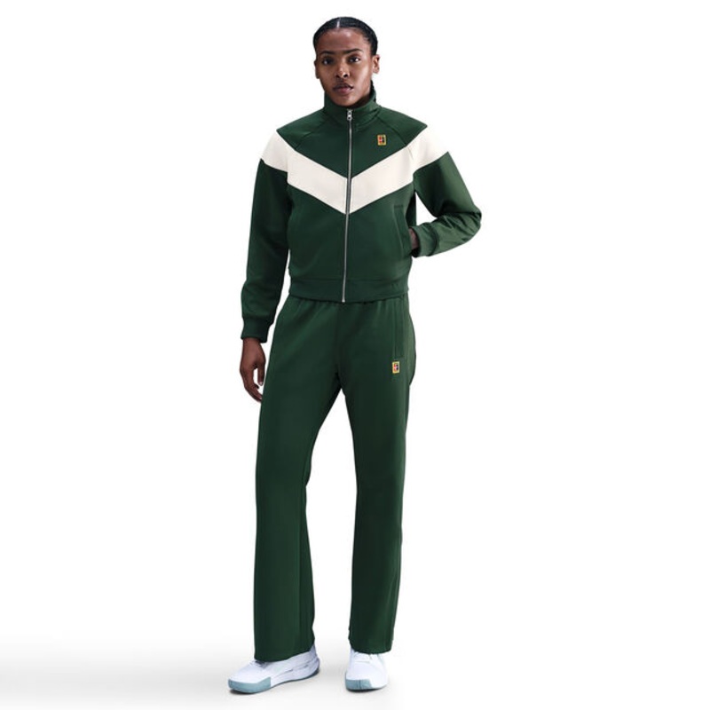 Court Poly Knit Heritage Training Jacket Women – Dark Green