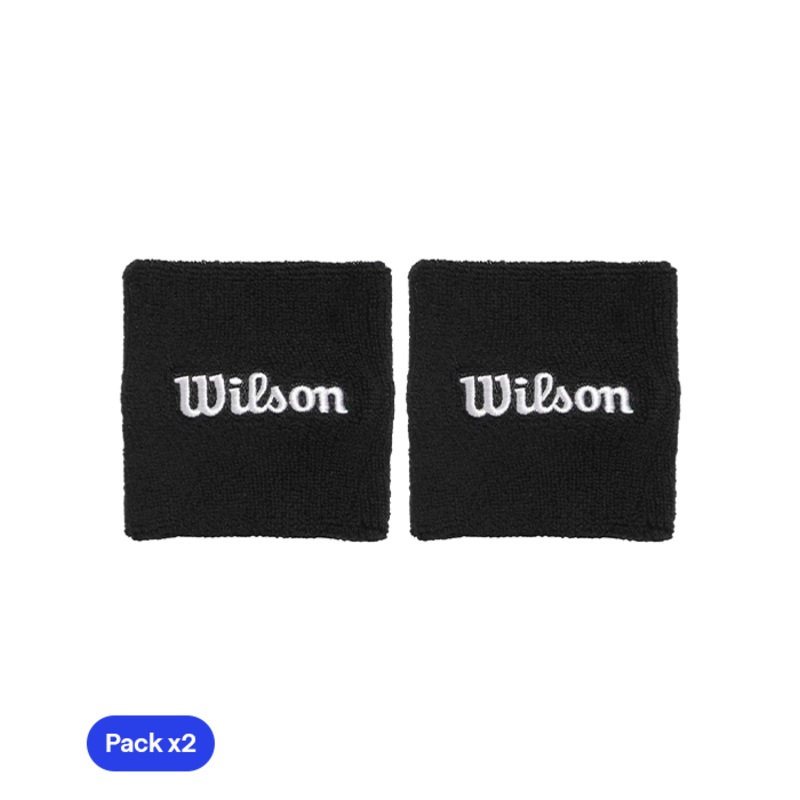 Muequeras Cortas Wilson Negro 2025 (x2)
