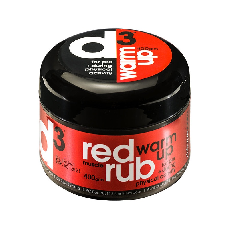 D3 Red Warm Up Rub|Red|200g|400g