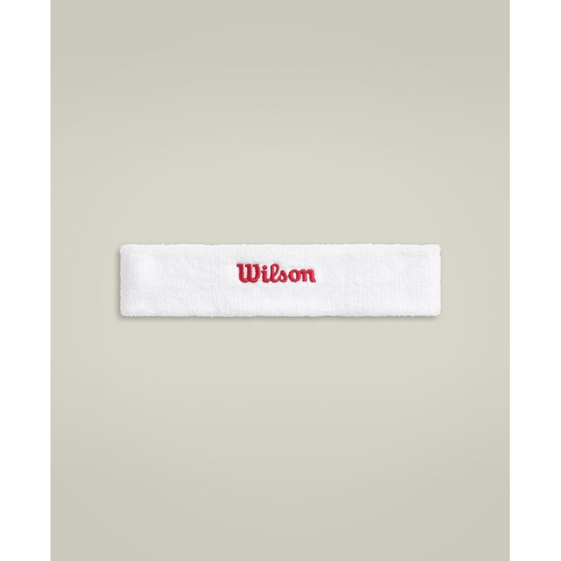 Wilson Terry Logo Headband Unisex – White