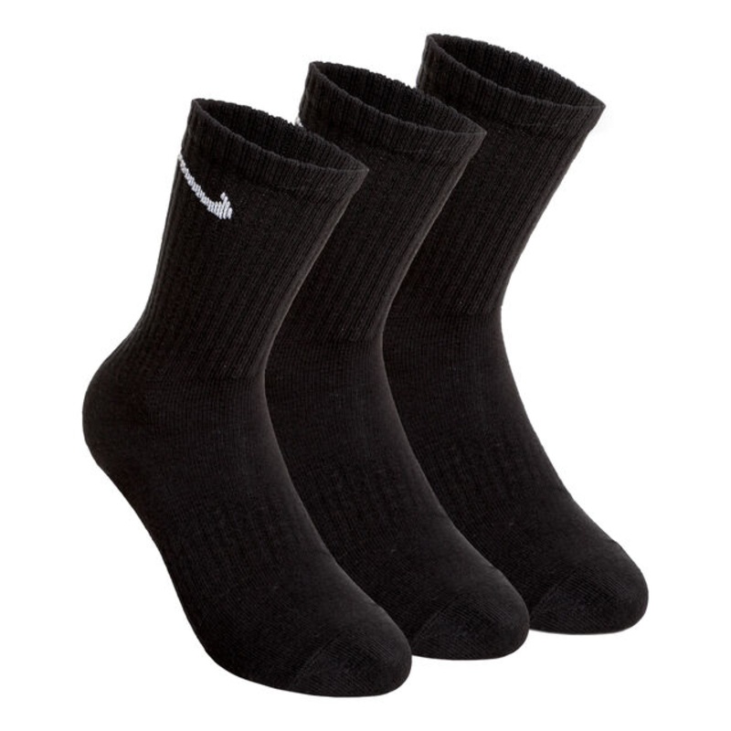 Everyday Cushion Crew Sports Socks 3 Pack – Black