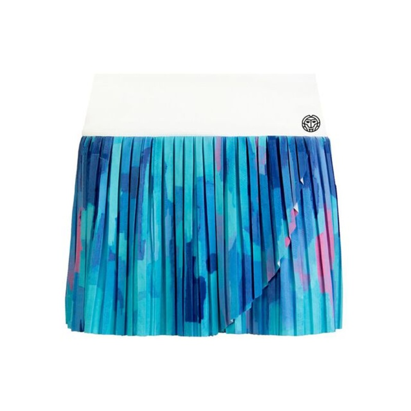Lowey Tech Plissee Skirt Women – White, Light Blue