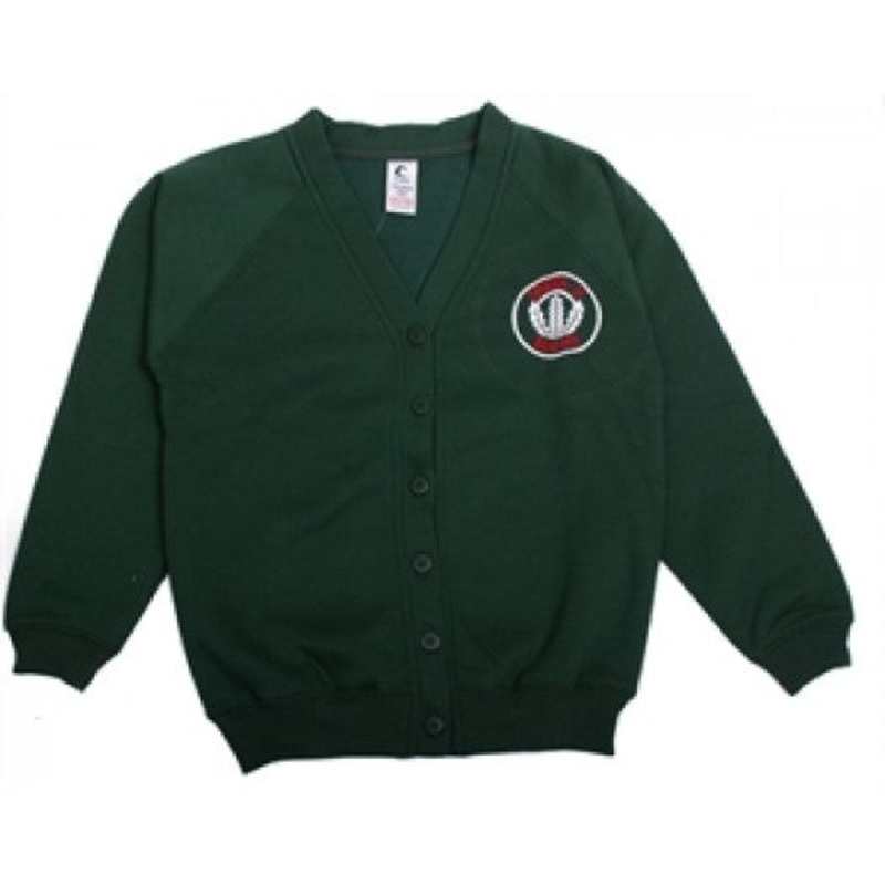 Ysgol Y Wern Cardigan|2/3|3/4|5/6|7/8|JS 9/10|JM 11/12|JL 13|JXL|S|M|BOTTLE GREEN