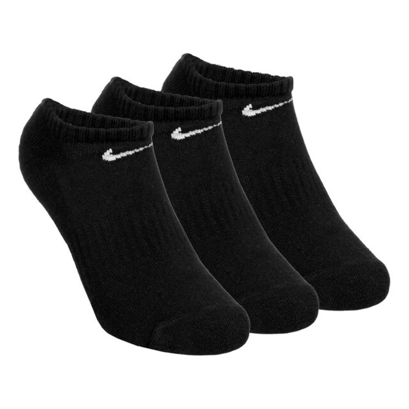 Everyday Lightweight No Show Sports Socks 3 Pack – Black, White
