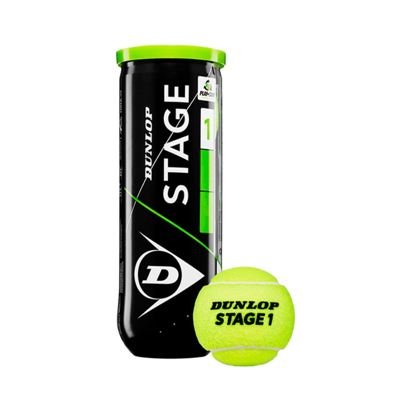 Bote de Pelotas Dunlop Stage 1 Verde Tenis
