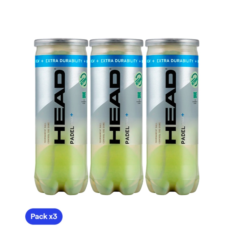 Pelotas HEAD Padel Pro+ 2024/2025 (pack x3)