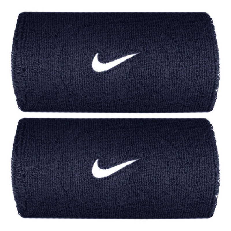 Swoosh Classic Doublewide Wristband Unisex – dark blue, white