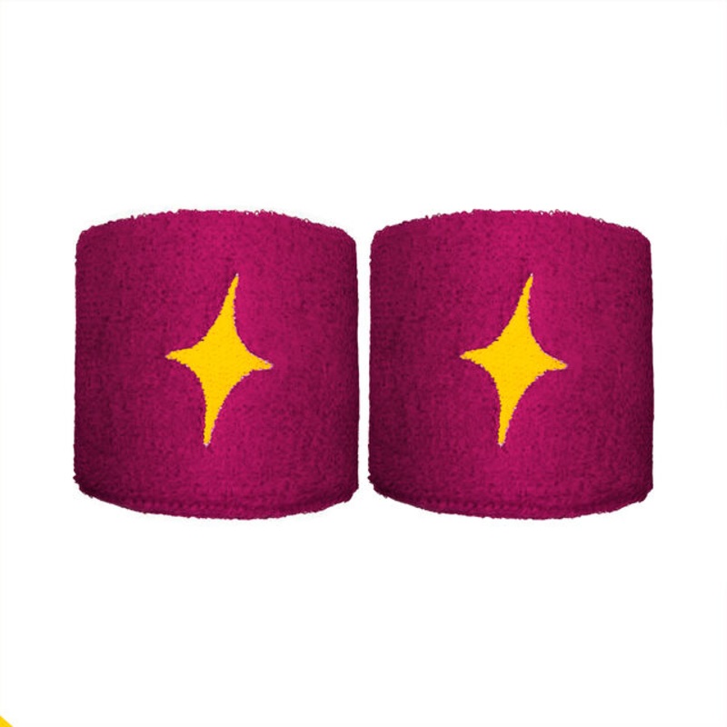 Wristband 2 Pack Unisex – violet, yellow
