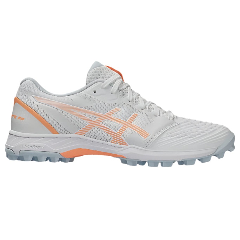 Asics Field Ultimate FF 2 Ladies Hockey Shoes – White/Bright Sunstone