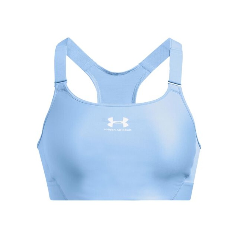 HeatGear High Sports Bras Women – Light Blue, White