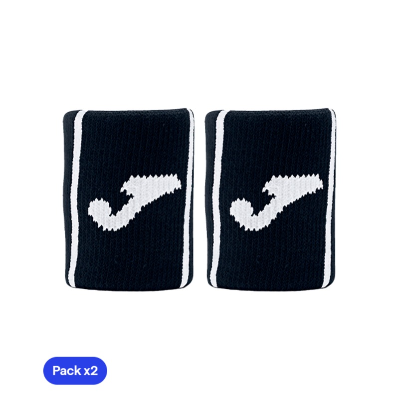 Muequeras Joma Game Cortas Negro Pack x2