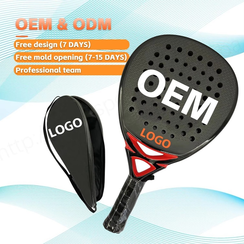 Anxspin Super Power – Black and Orange 38mm 360g 18K Paddle Badminton Shuttlecock Carbon Fiber Rough Beach Tennis Racket